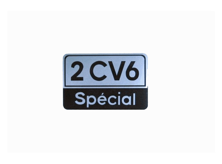 Typový štítek 2CV Special - nálepka