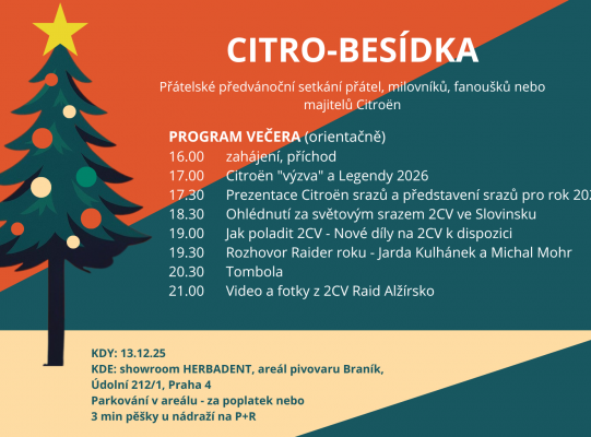 CITRO - BESÍDKA - POZVÁNKA - 13. 12. 2025 v 16:00